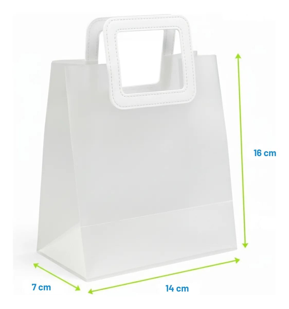 SACOLA PLASTICA ALCA COURO QUADRADA18,5 X 16X 8CM